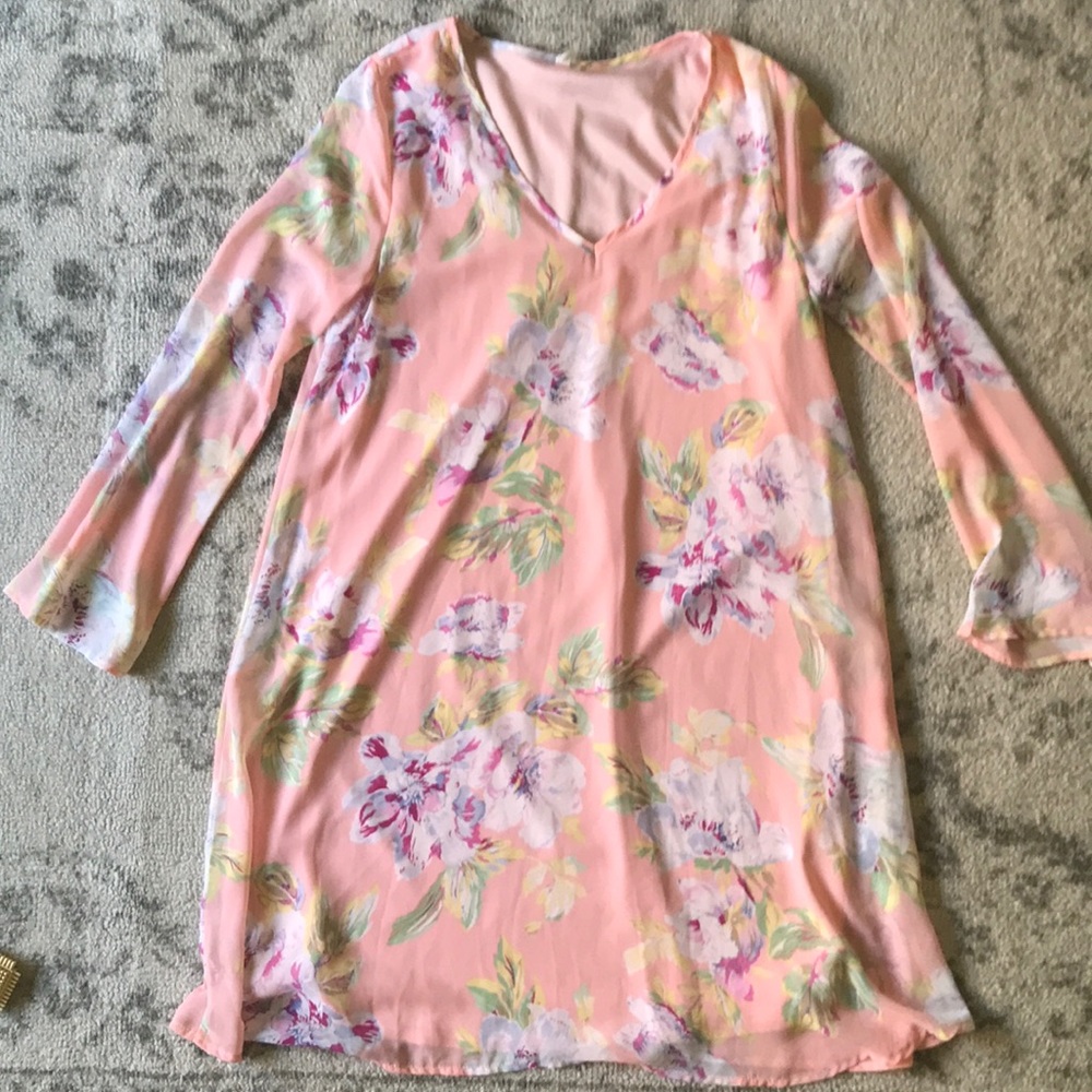 Pink Blush Maternity Floral Dress